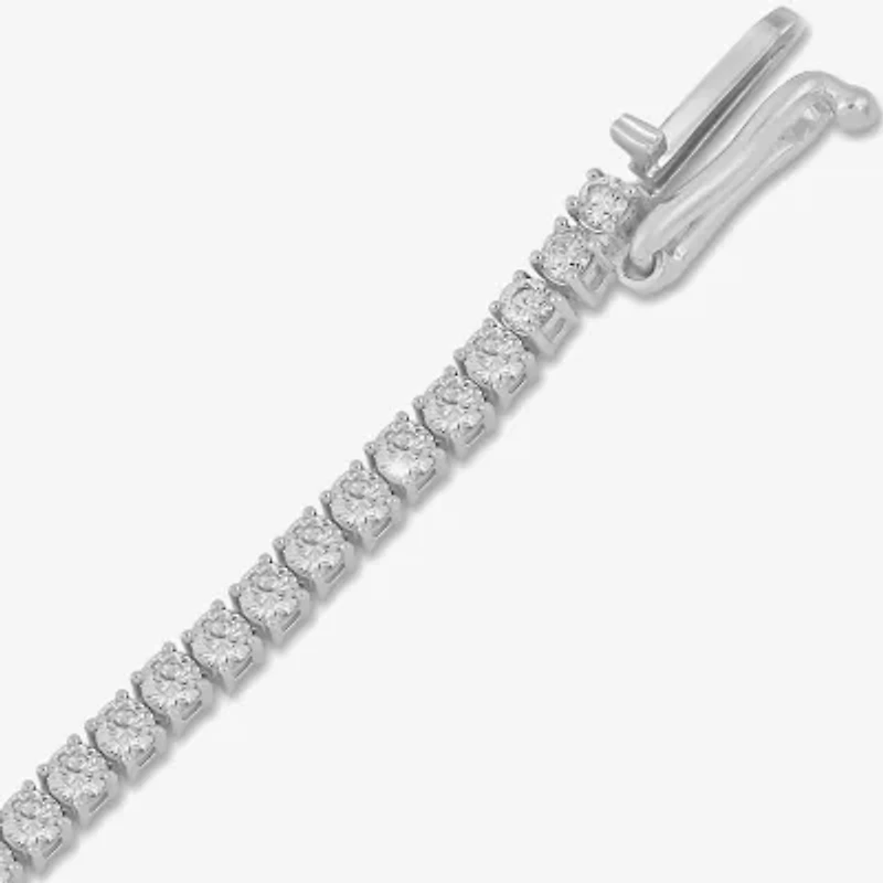 (G / I1) Womens 2 CT. Lab Grown White Diamond 10K Gold Tennis Bracelet