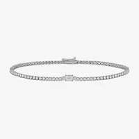 (G / I1) Womens 2 CT. Lab Grown White Diamond 10K Gold Tennis Bracelet