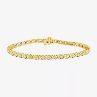 Womens 2 CT. T.W. Lab Grown White Diamond 10K White Gold 7.5 Inch Tennis Bracelet