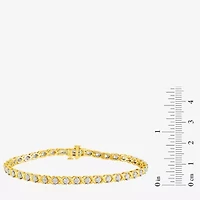 Womens 2 CT. T.W. Lab Grown White Diamond 10K White Gold 7.5 Inch Tennis Bracelet