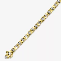 Womens 2 CT. T.W. Lab Grown White Diamond 10K White Gold 7.5 Inch Tennis Bracelet