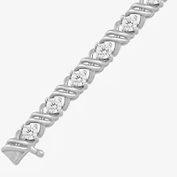 Womens 2 CT. Lab Grown White Diamond 10K Gold Tennis Bracelet
