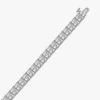 Womens 2 CT. Lab Grown White Diamond 10K Gold Tennis Bracelet
