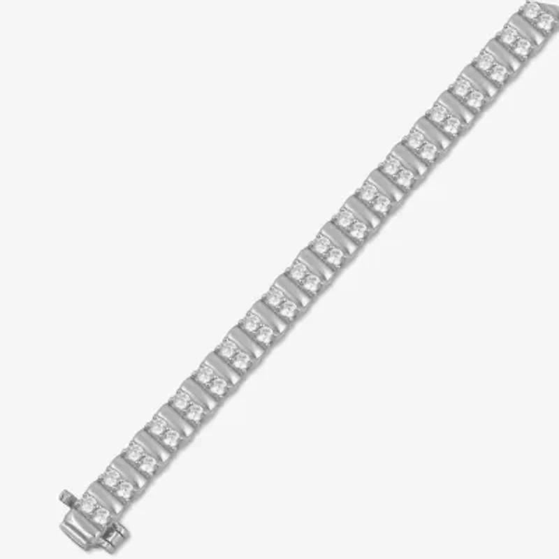Womens 2 CT. Lab Grown White Diamond 10K Gold Tennis Bracelet