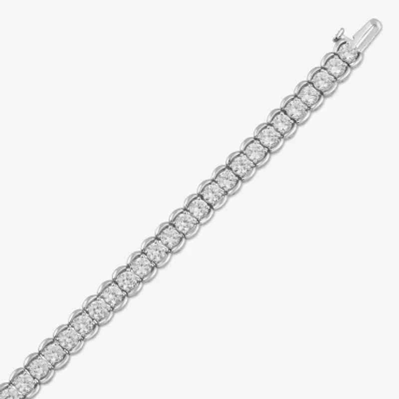Womens 10 Ct.T.W. Lab Grown White Diamond 10K White Gold Tennis Bracelet