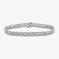 Womens 10 Ct.T.W. Lab Grown White Diamond 10K White Gold Tennis Bracelet