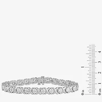 (H / I1) 10 C.T. T.W Lab Grown White Diamond 10K or Yellow Gold Tennis Bracelet