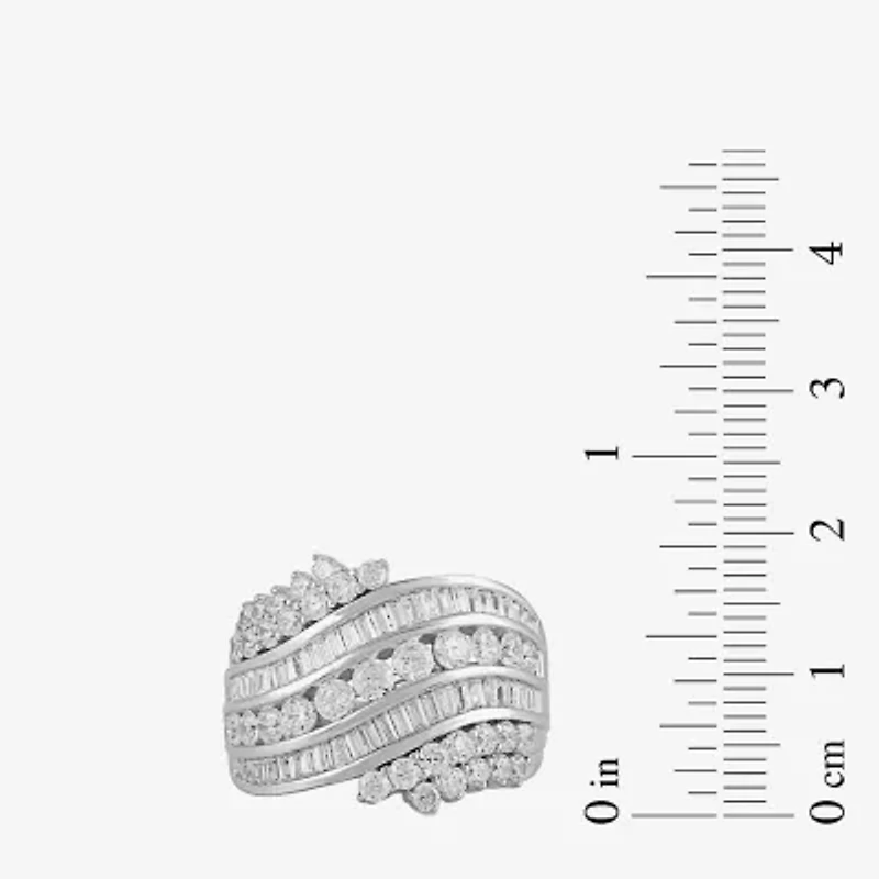 Womens 2 CT. Lab Grown White Diamond 10K Gold Band