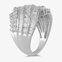 Womens 2 CT. Lab Grown White Diamond 10K Gold Band