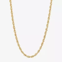 14K Gold Glitter Rope 20-24" 3mm Chain