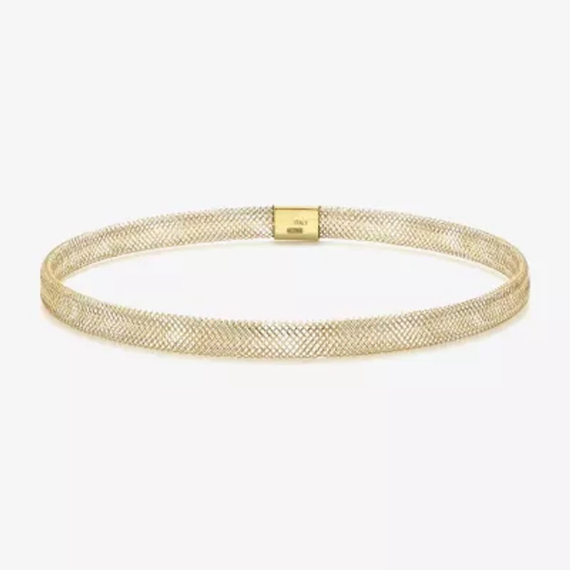 Made in Italy Womens 10K Gold Bangle Bracelet