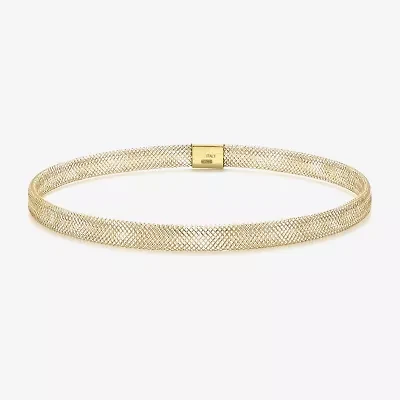 Made in Italy Womens 10K Gold Bangle Bracelet
