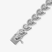 Womens 2 CT. T.W. Lab Grown White Diamond Sterling Silver 7.25 Inch Tennis Bracelet