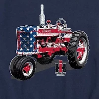 Americana Tractor Little & Big Kid Boys Crew Neck Short Sleeve Flag Regular Fit Graphic T-Shirt