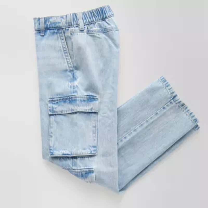 Thereabouts Little & Big Kid Boys Adaptive Cargo Straight Leg Jean