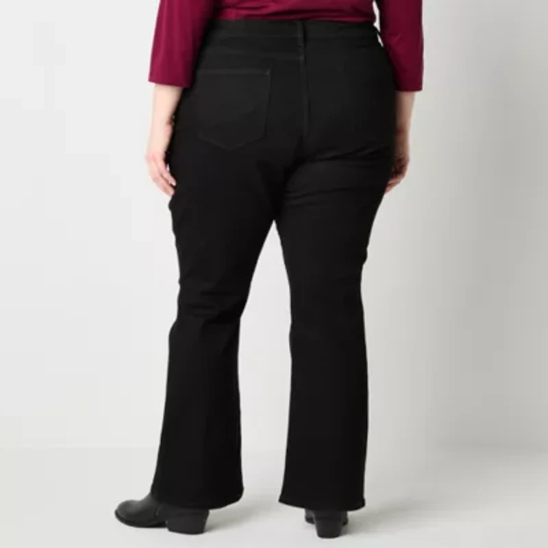 St. John's Bay Secretly Slender Womens Mid Rise Bootcut Jean