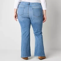 St. John's Bay Secretly Slender Womens Mid Rise Bootcut Jean