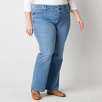 St. John's Bay Secretly Slender Womens Mid Rise Bootcut Jean