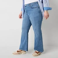 St. John's Bay Secretly Slender Womens Mid Rise Bootcut Jean