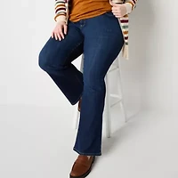 St. John's Bay Secretly Slender Womens Mid Rise Bootcut Jean