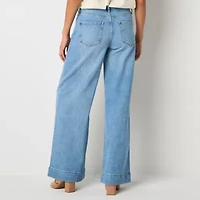 a.n.a Womens High Rise Wide Leg Jean