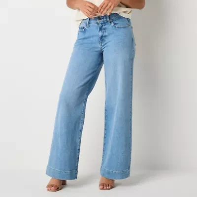 a.n.a Womens High Rise Wide Leg Jean
