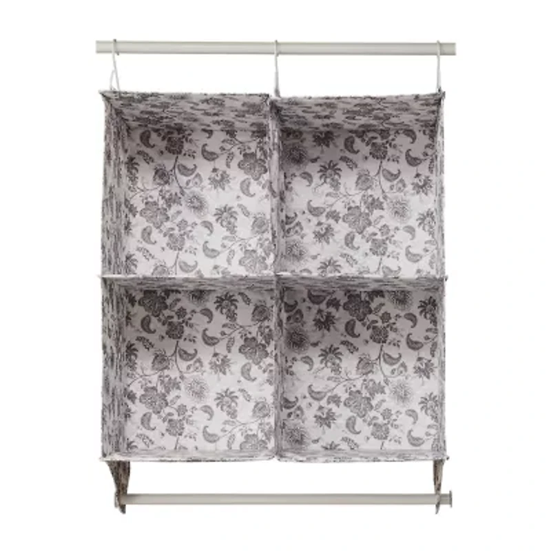Martha Stewart Floral 4-Compartment Hanging Organizer