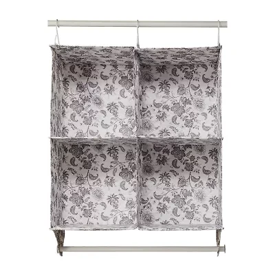 Martha Stewart Floral 4-Compartment Hanging Organizer
