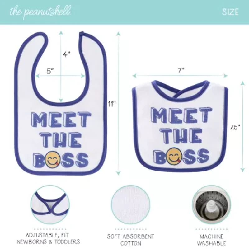 The Peanutshell Oh Boy! Boys 10-pc. Bib