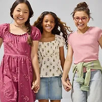 Thereabouts Little & Big Kid Girls Round Neck Short Sleeve T-Shirt