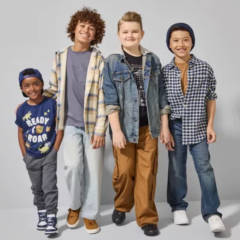Thereabouts Little & Big Kid Boys Adjustable Waist Mid Rise Loose Fit Jean