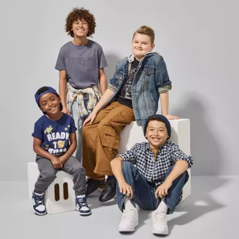 Thereabouts Little & Big Kid Boys Stretch Fabric Straight Cargo Pant