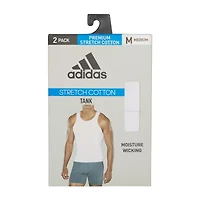 adidas Stretch Mens Crew Neck Sleeveless 2 Pack Tank