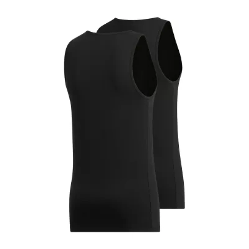 adidas Stretch Mens Crew Neck Sleeveless 2 Pack Tank