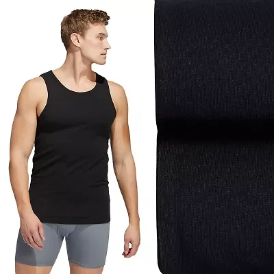 adidas Stretch Mens Crew Neck Sleeveless 2 Pack Tank