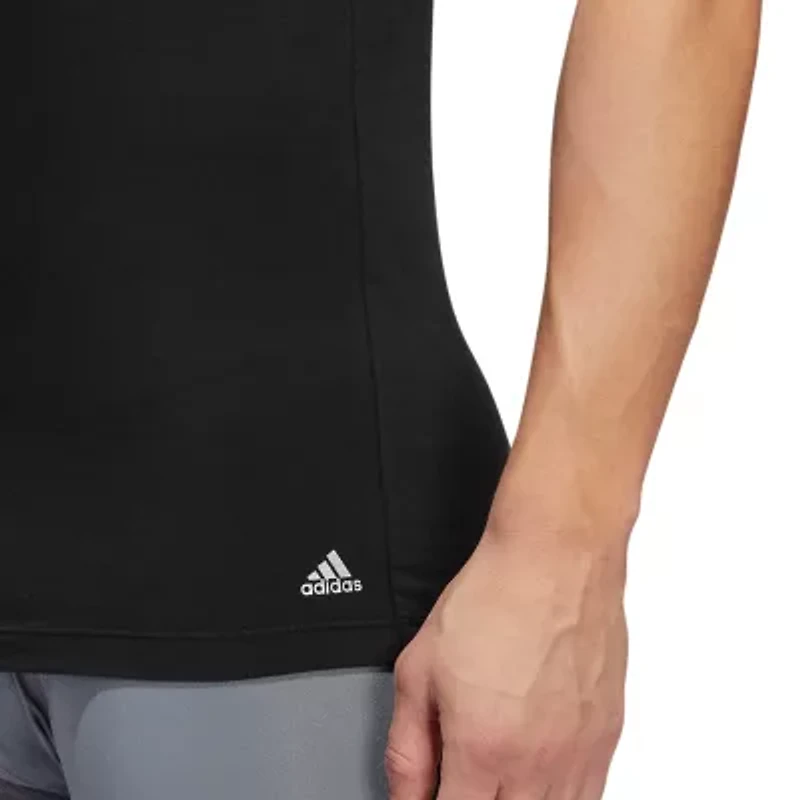 adidas Stretch Mens Crew Neck Sleeveless 2 Pack Tank