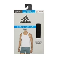 adidas Stretch Mens Crew Neck Sleeveless 2 Pack Tank