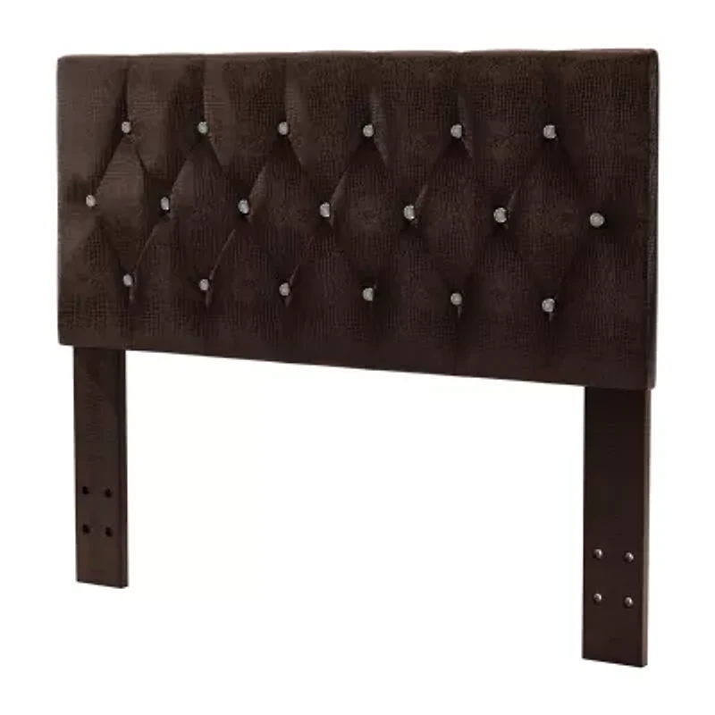 Faux Leather Upholstered Tufted Headboard - Full/Queen