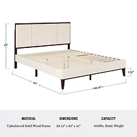 Martha Stewart Jett Upholstered Platform Bed