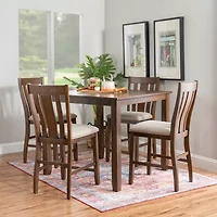 Amaia 5-pc. Counter Height Square Dining Set