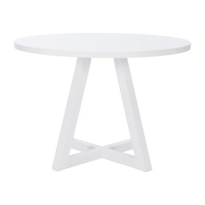 Ternier Round Wood-Top Dining Table