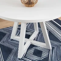 Ternier Round Wood-Top Dining Table