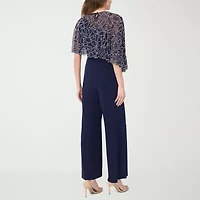 MSK Womens Round Neck 3/4 Sleeve Jumpsuit