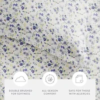 Casual Comfort Premium Ultra Soft 3-pc. Blossoms Print Duvet Cover Set