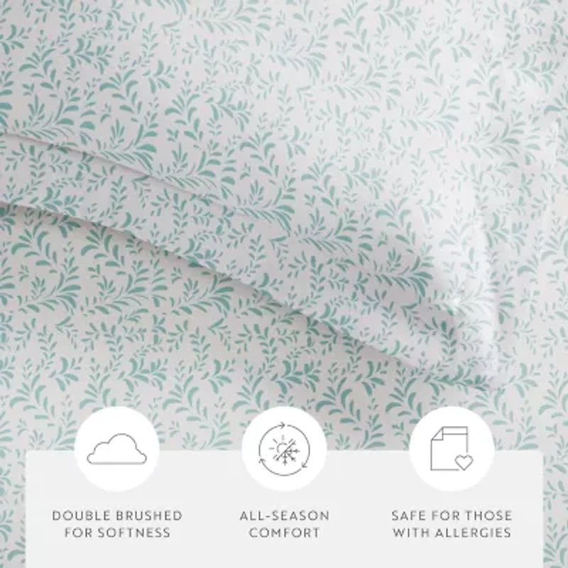 Casual Comfort Premium Ultra Soft 3-pc. Burst of Vines Print Duvet Cover Set