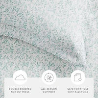 Casual Comfort Premium Ultra Soft 3-pc. Burst of Vines Print Duvet Cover Set