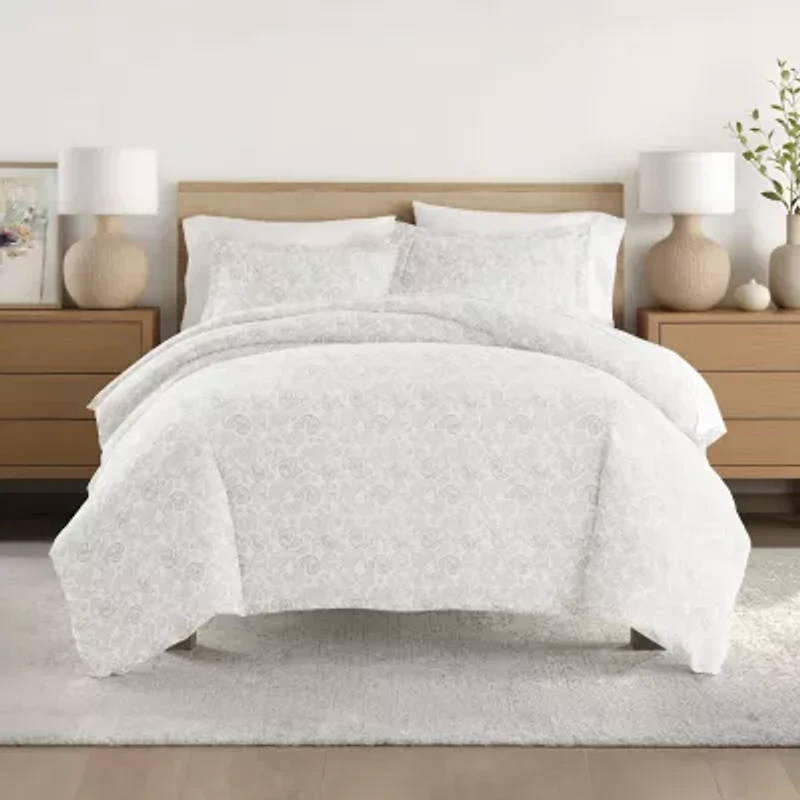 Casual Comfort Premium Ultra Soft 3-pc. Coarse Paisley Print Duvet Cover Set