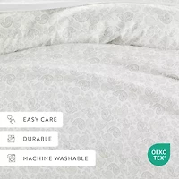 Casual Comfort Premium Ultra Soft 3-pc. Coarse Paisley Print Duvet Cover Set