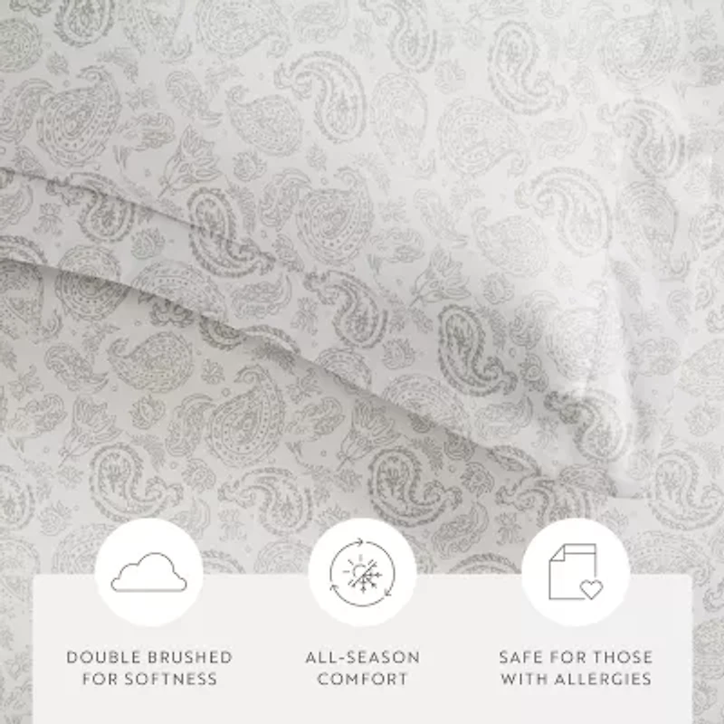 Casual Comfort Premium Ultra Soft 3-pc. Coarse Paisley Print Duvet Cover Set
