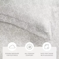 Casual Comfort Premium Ultra Soft 3-pc. Coarse Paisley Print Duvet Cover Set